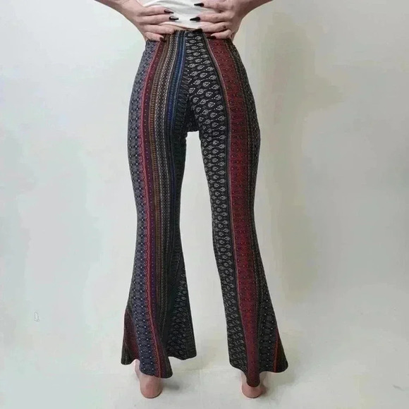 LA Gypsy Flared Boho High Rise Leggings - S - Picture 7 of 11
